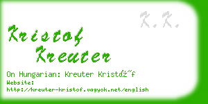 kristof kreuter business card